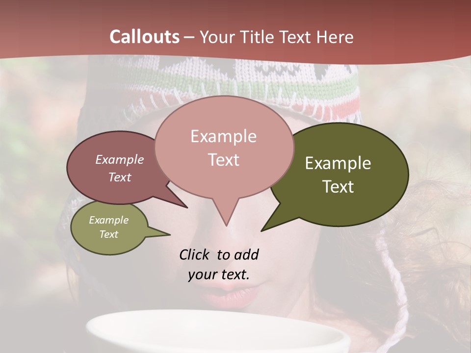 Woman Drinking Tea PowerPoint Template