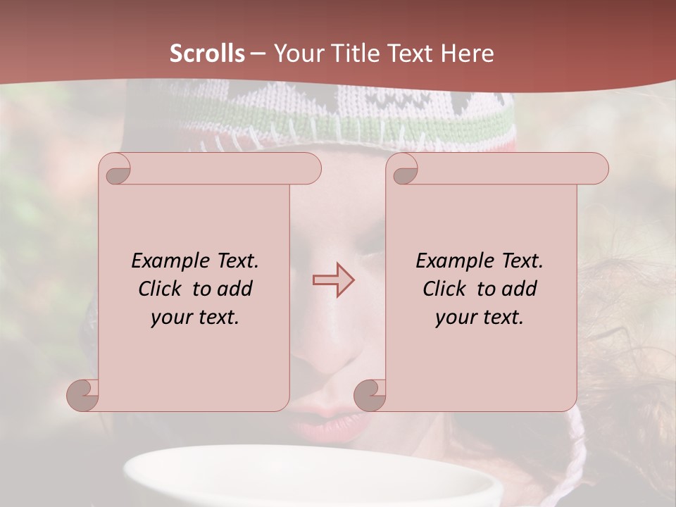 Woman Drinking Tea PowerPoint Template