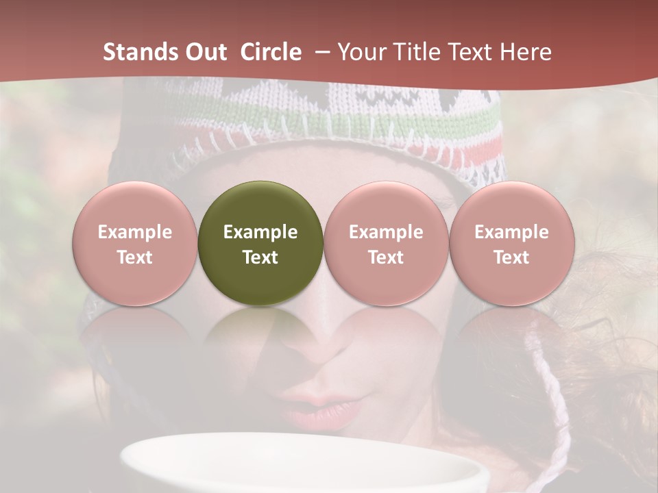 Woman Drinking Tea PowerPoint Template