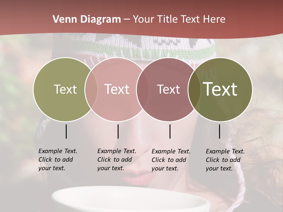 Woman Drinking Tea PowerPoint Template