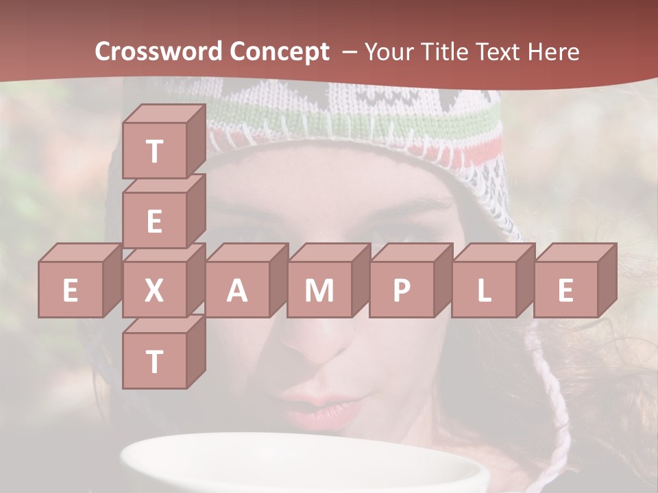 Woman Drinking Tea PowerPoint Template