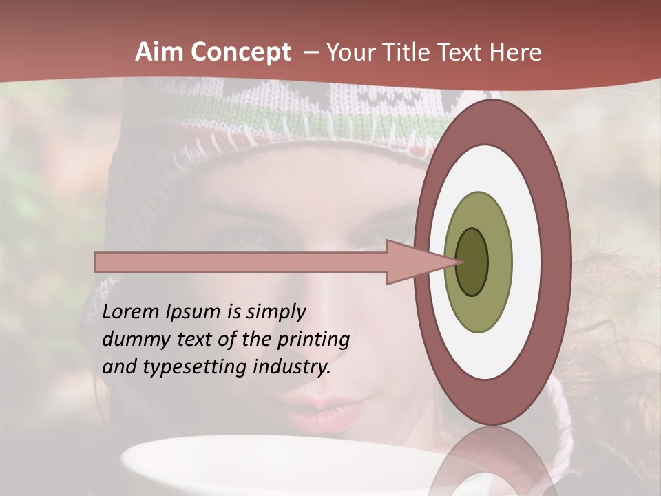 Woman Drinking Tea PowerPoint Template