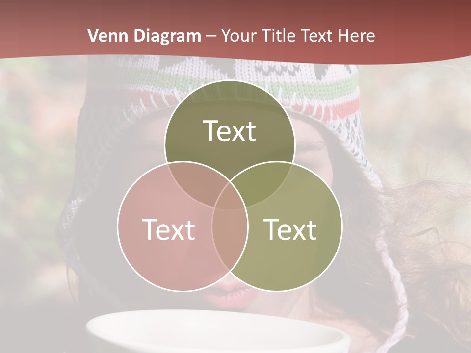 Woman Drinking Tea PowerPoint Template