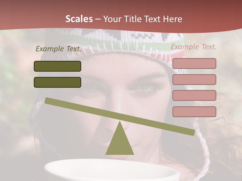 Woman Drinking Tea PowerPoint Template