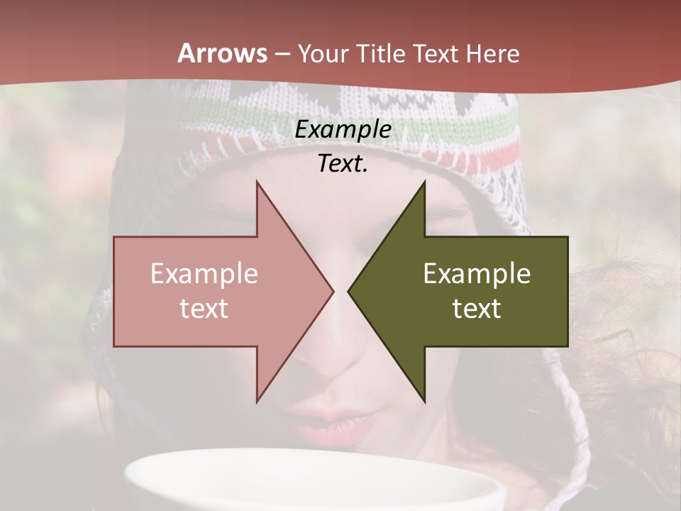 Woman Drinking Tea PowerPoint Template