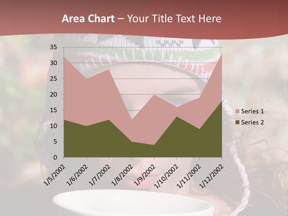 Woman Drinking Tea PowerPoint Template