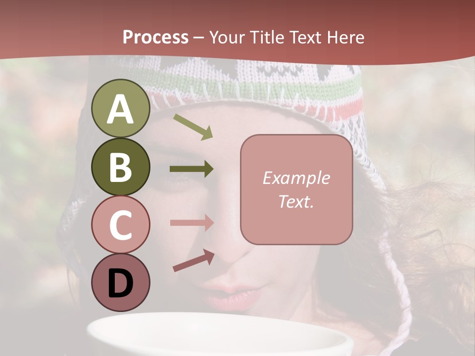 Woman Drinking Tea PowerPoint Template