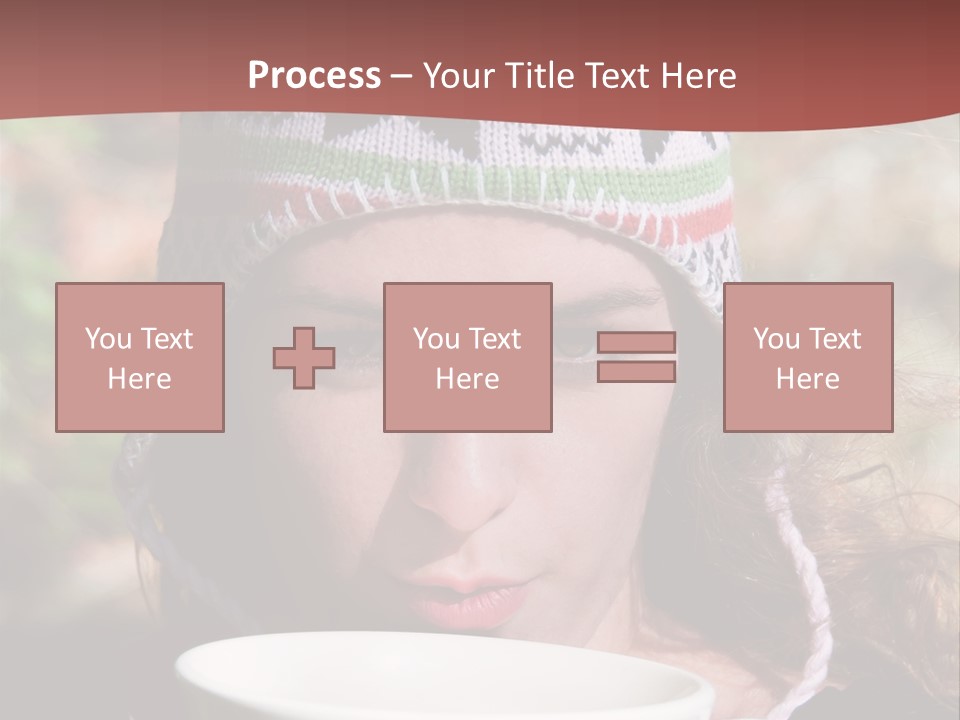 Woman Drinking Tea PowerPoint Template