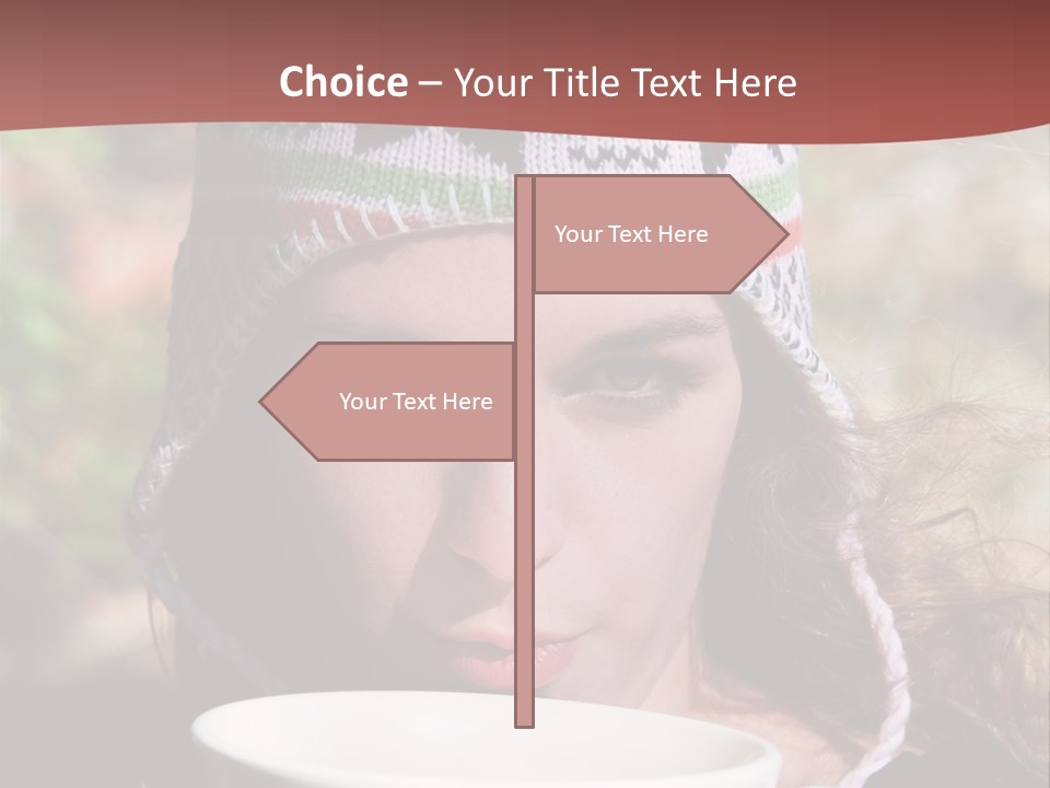 Woman Drinking Tea PowerPoint Template
