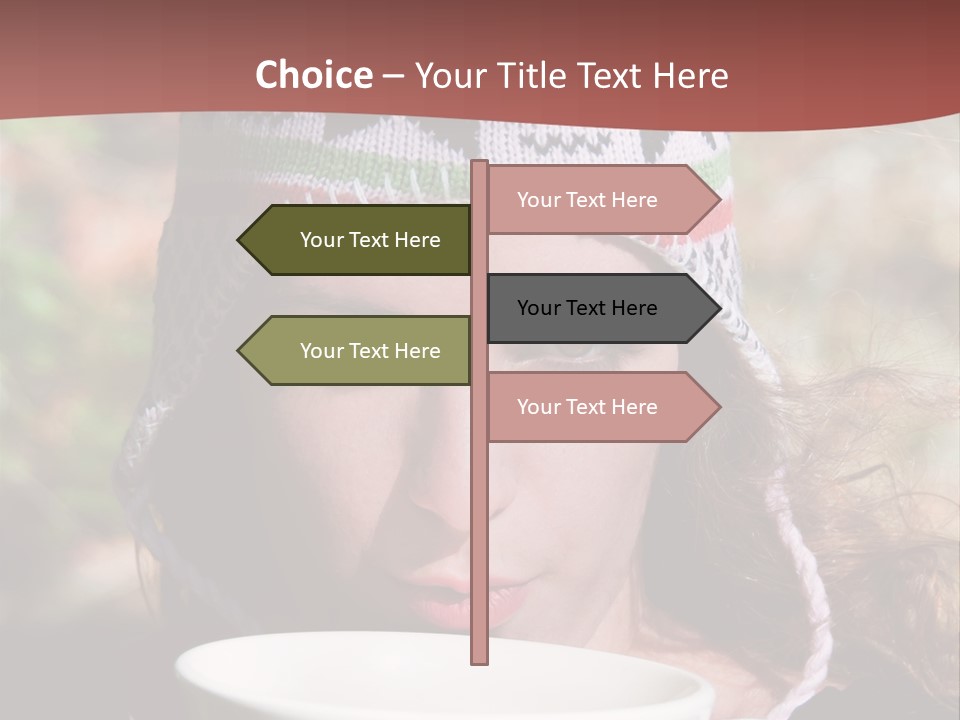 Woman Drinking Tea PowerPoint Template