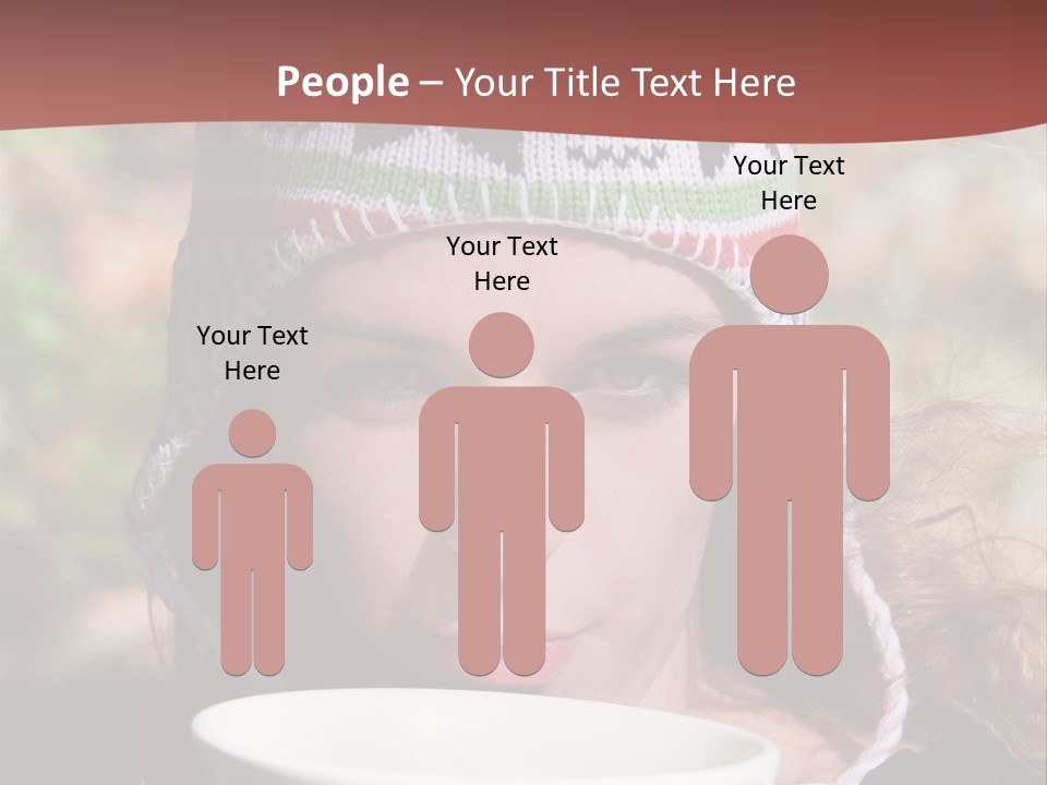 Woman Drinking Tea PowerPoint Template