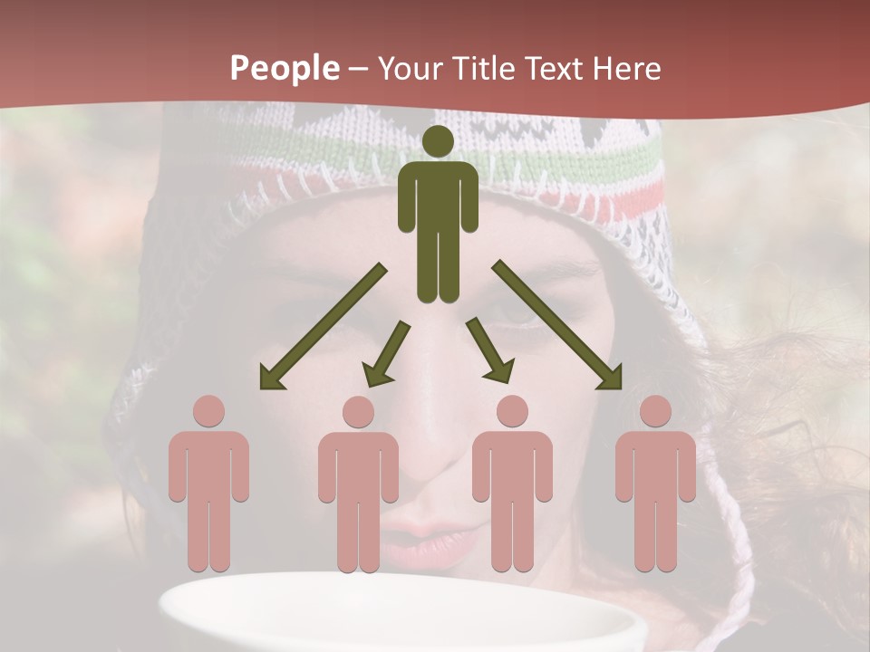 Woman Drinking Tea PowerPoint Template