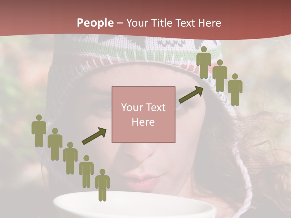 Woman Drinking Tea PowerPoint Template