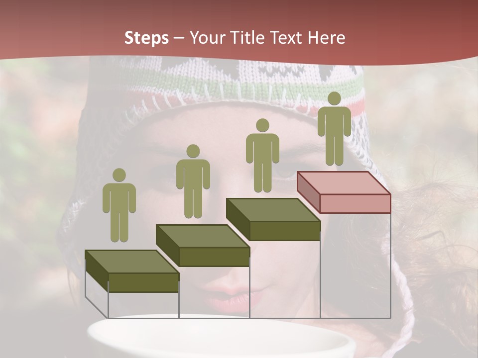 Woman Drinking Tea PowerPoint Template