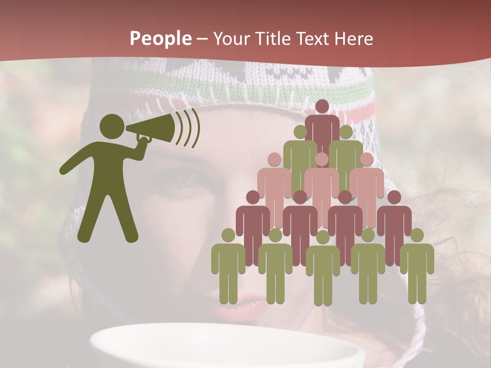 Woman Drinking Tea PowerPoint Template