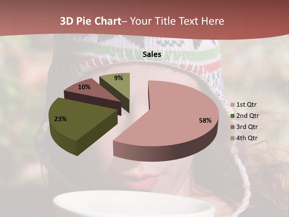 Woman Drinking Tea PowerPoint Template