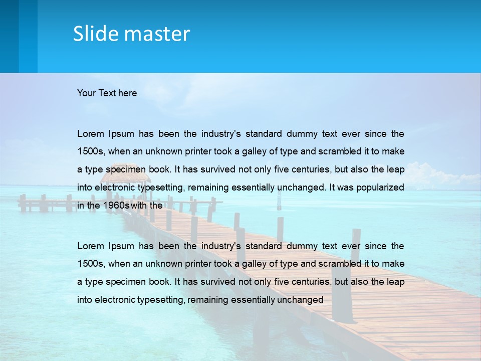 Pier By The Sea PowerPoint Template