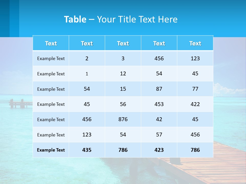 Pier By The Sea PowerPoint Template