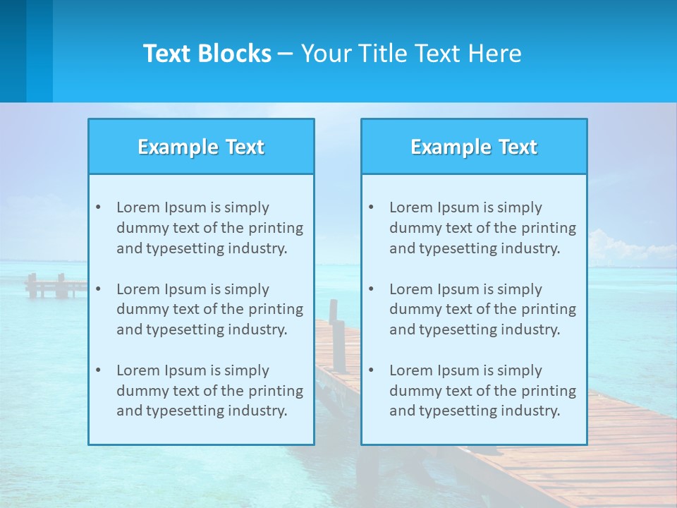 Pier By The Sea PowerPoint Template