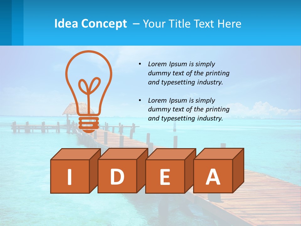 Pier By The Sea PowerPoint Template