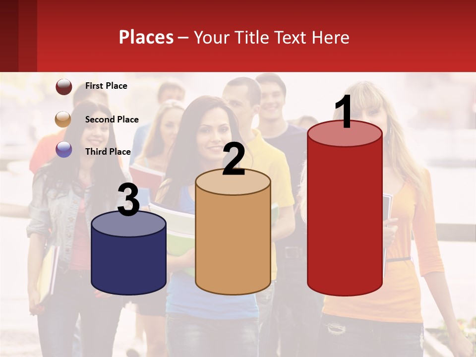 Girls From College PowerPoint Template