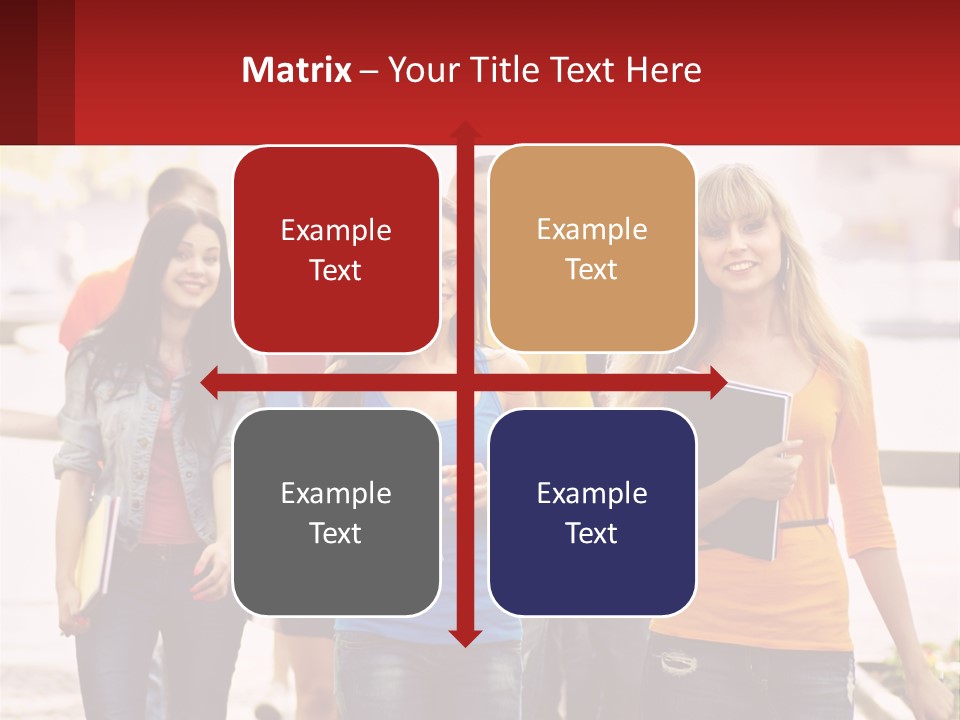 Girls From College PowerPoint Template