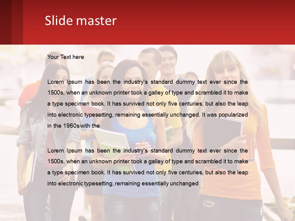 Girls From College PowerPoint Template