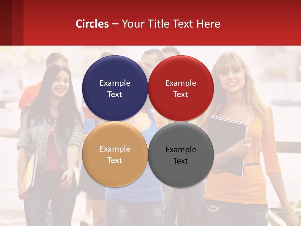 Girls From College PowerPoint Template