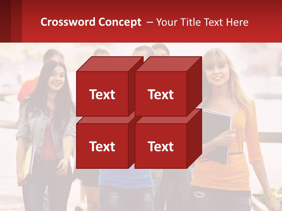 Girls From College PowerPoint Template