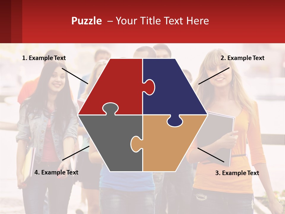 Girls From College PowerPoint Template