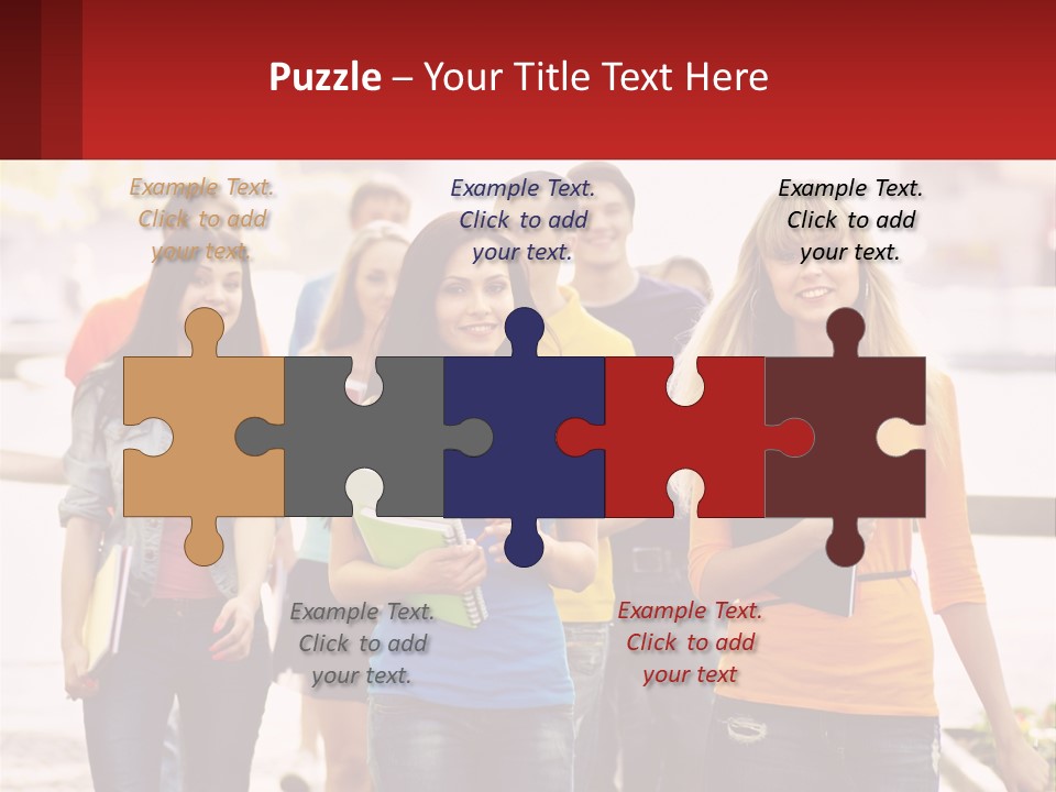 Girls From College PowerPoint Template