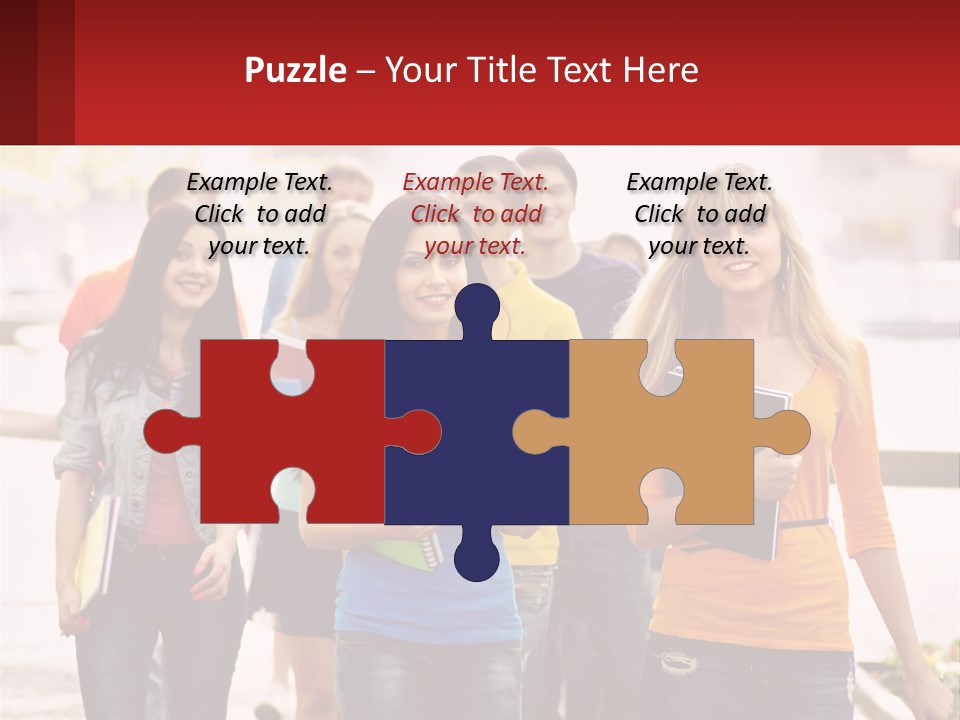 Girls From College PowerPoint Template