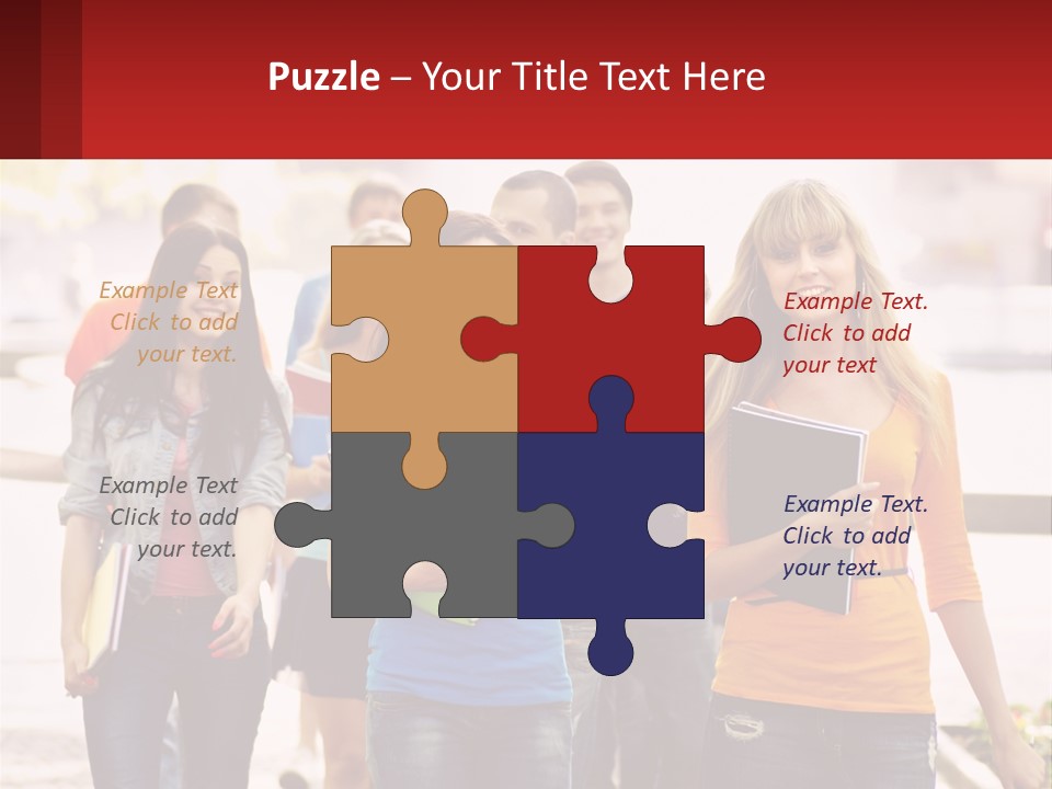 Girls From College PowerPoint Template