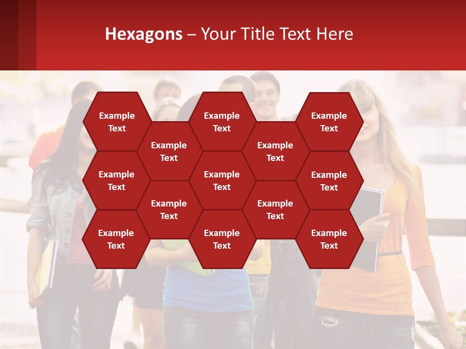 Girls From College PowerPoint Template