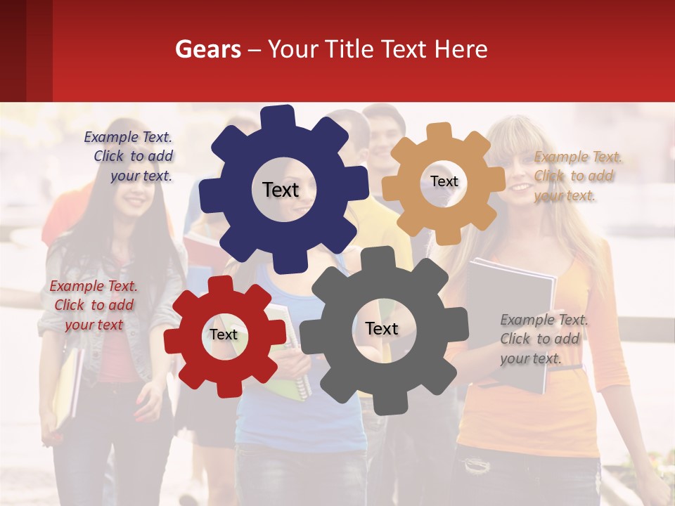 Girls From College PowerPoint Template