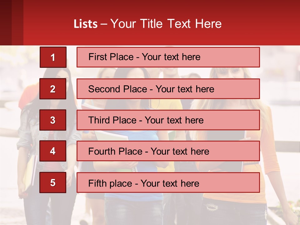 Girls From College PowerPoint Template
