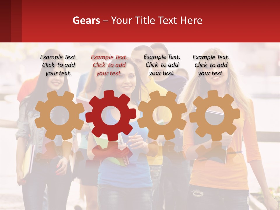 Girls From College PowerPoint Template