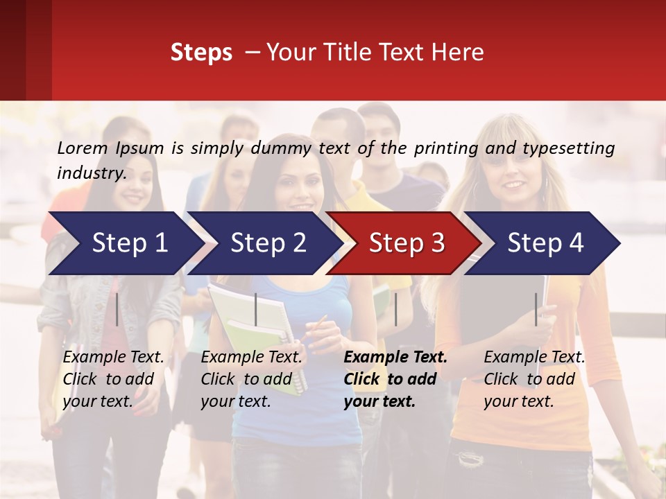 Girls From College PowerPoint Template
