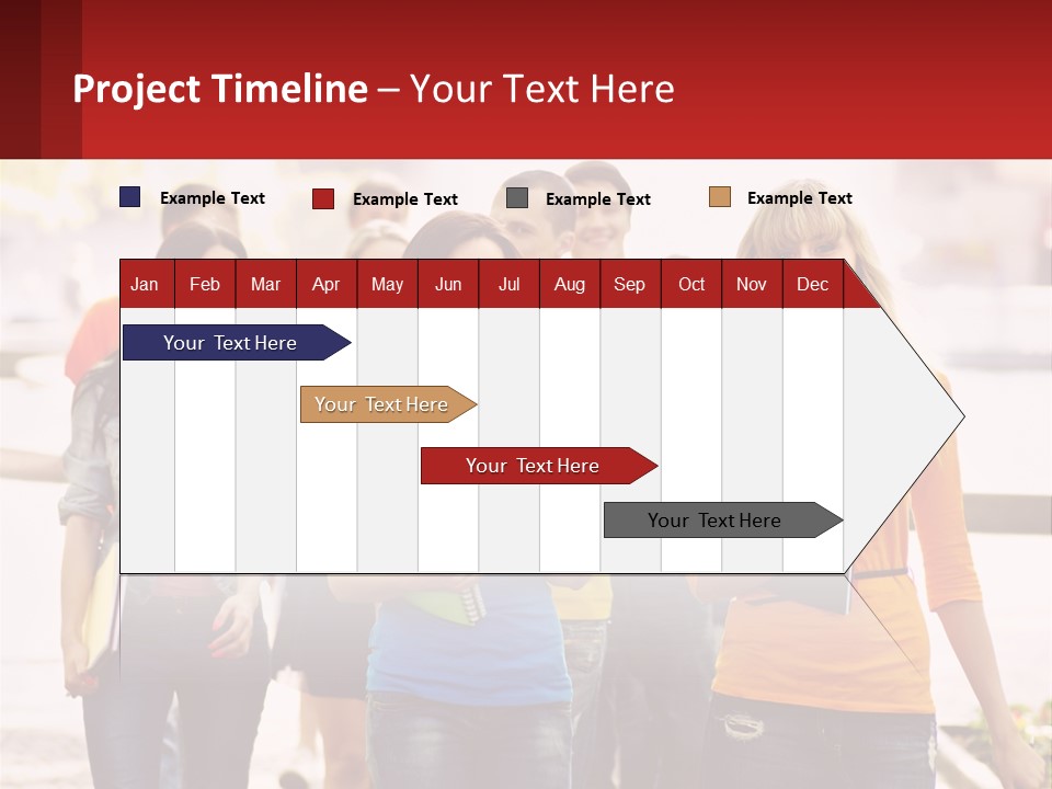 Girls From College PowerPoint Template