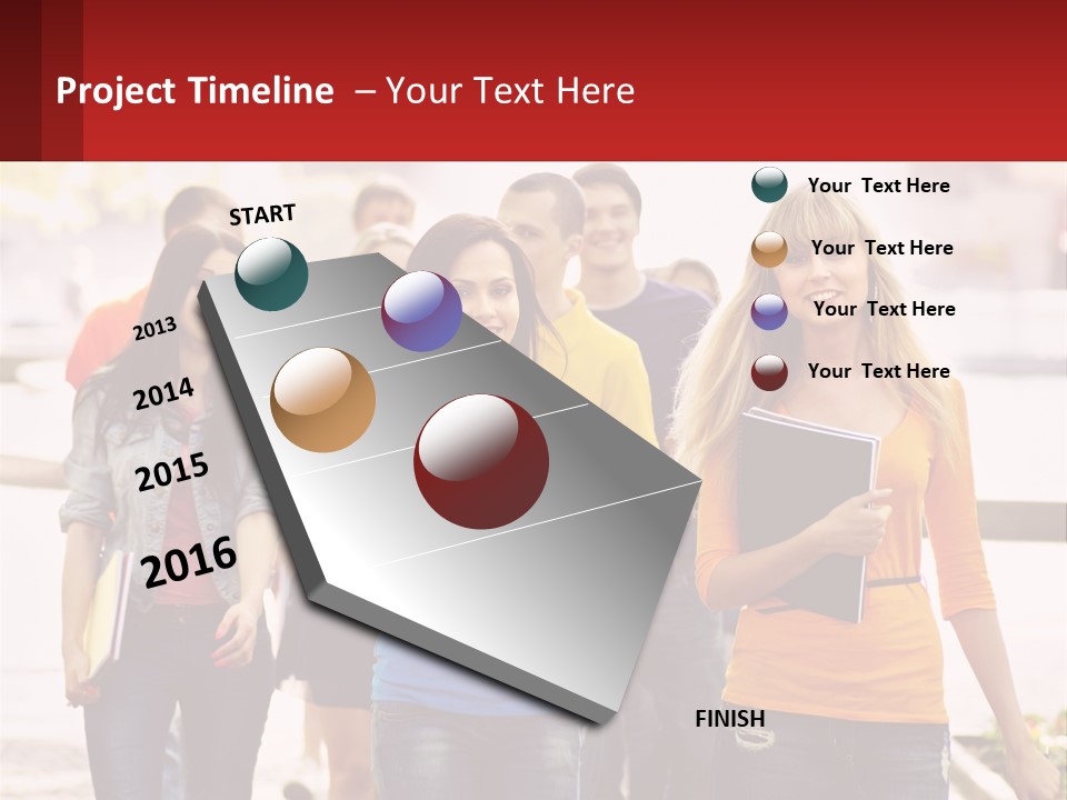 Girls From College PowerPoint Template