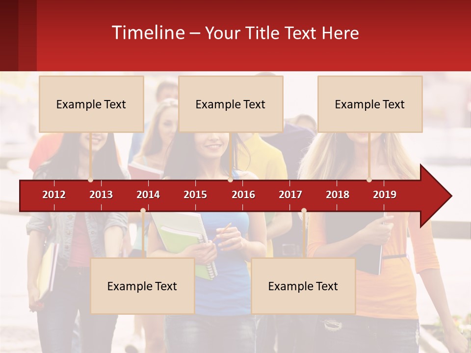 Girls From College PowerPoint Template