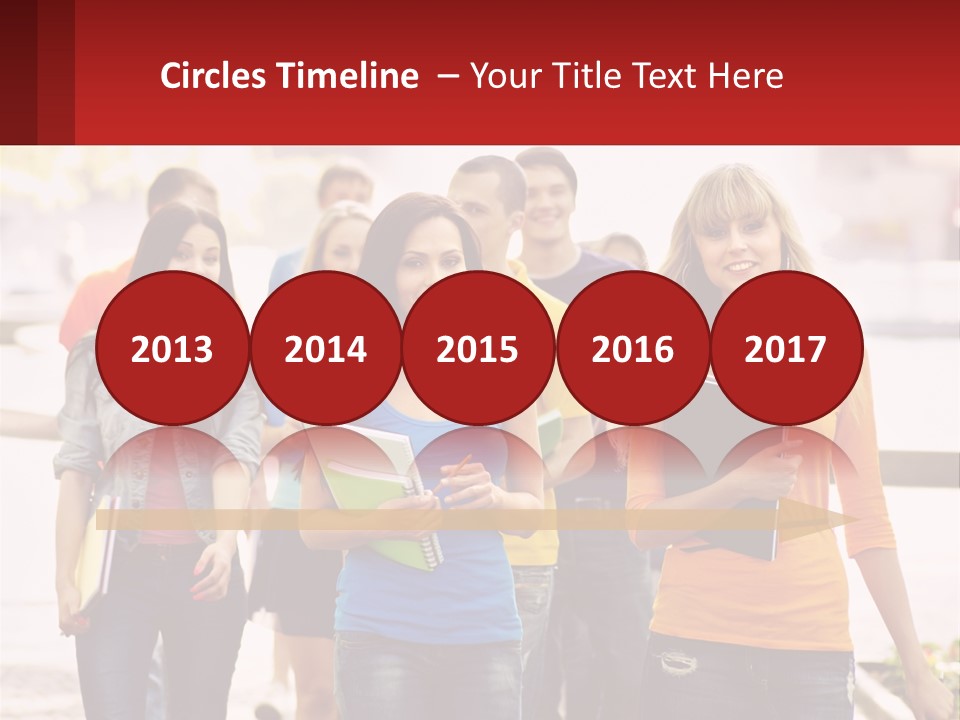 Girls From College PowerPoint Template