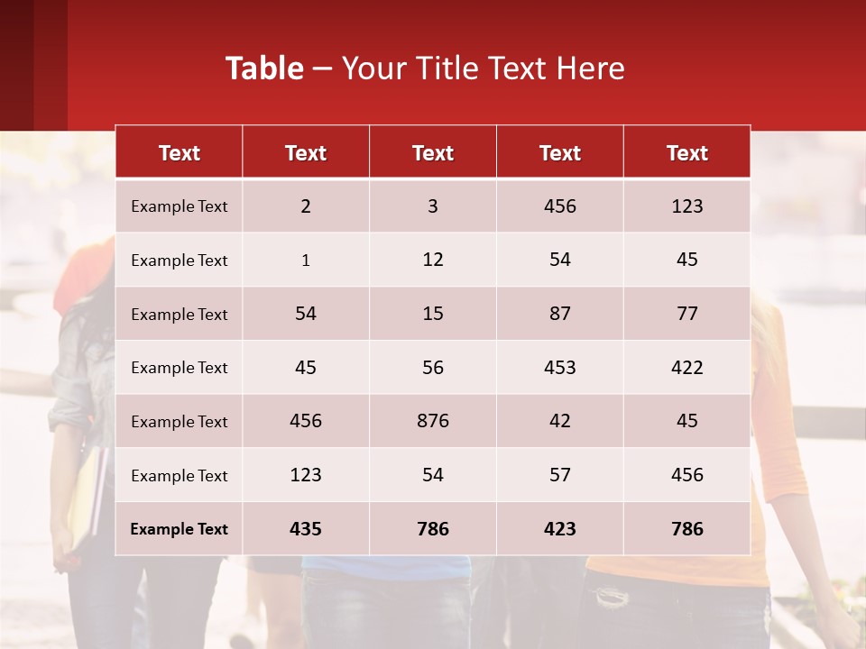 Girls From College PowerPoint Template