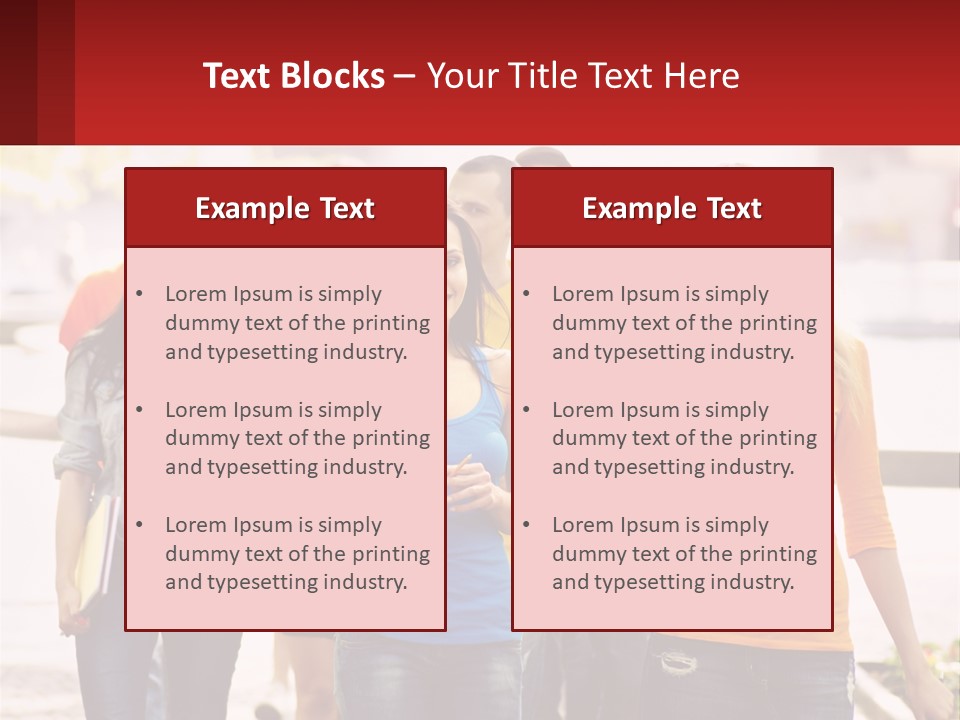 Girls From College PowerPoint Template