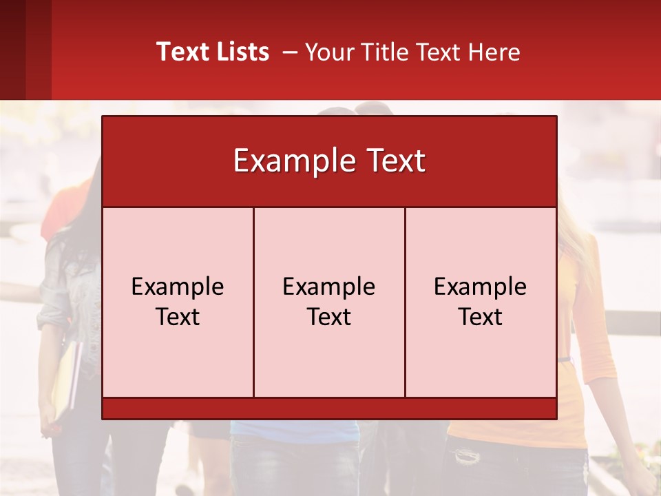 Girls From College PowerPoint Template
