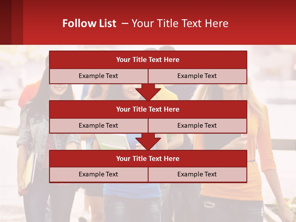 Girls From College PowerPoint Template