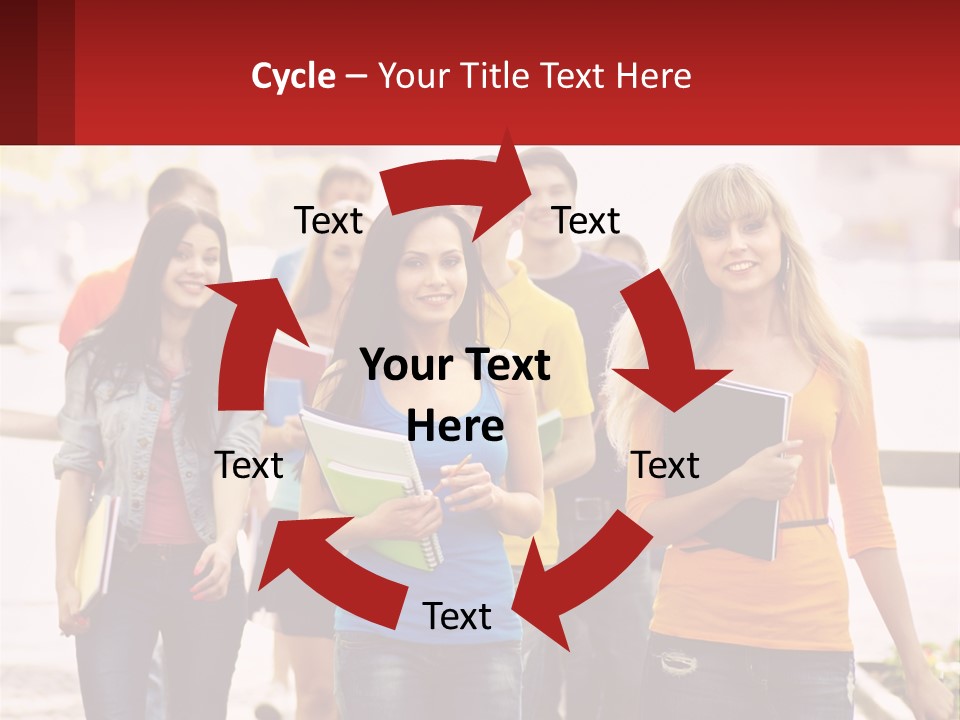 Girls From College PowerPoint Template