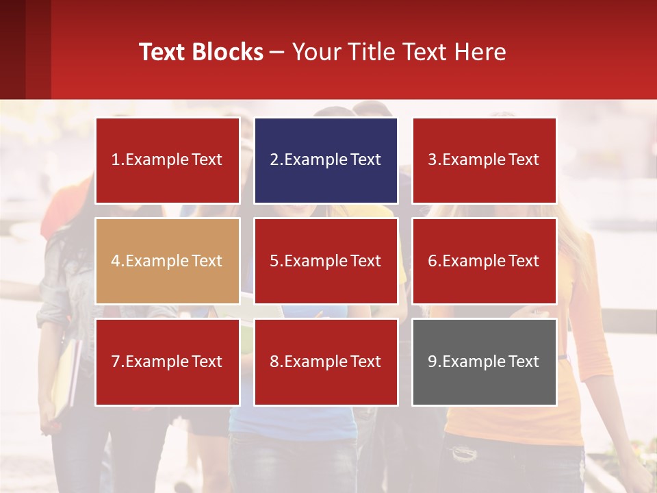 Girls From College PowerPoint Template