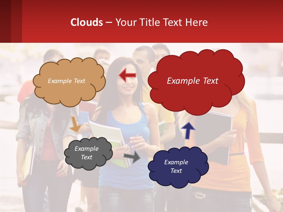 Girls From College PowerPoint Template