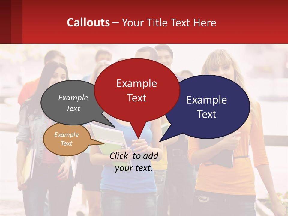 Girls From College PowerPoint Template